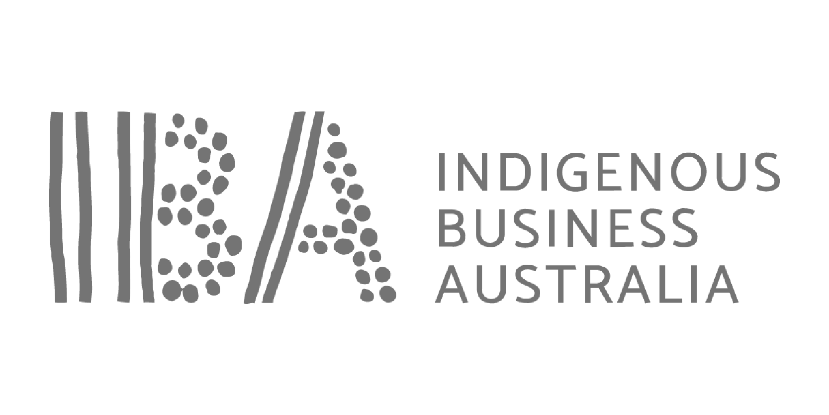 Logo of Indigenous Business Australia featuring stylized text and dot art forming "IBA.