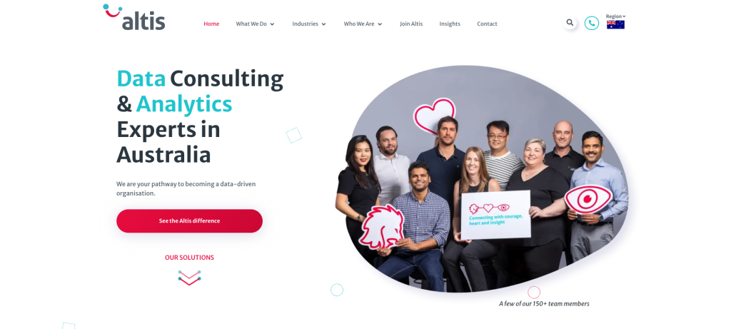 A website for data consulting and analytics experts in australia.